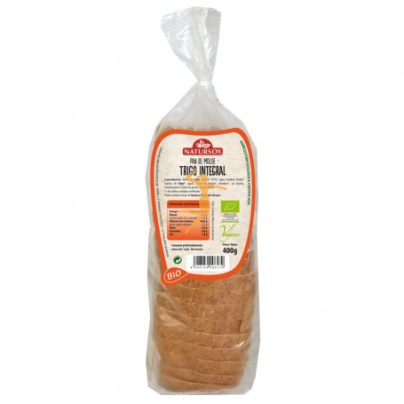 PAN DE MOLDE TRIGO INTEGRAL 400GR. NATURSOY