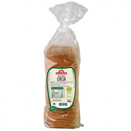 PAN DE MOLDE TIERNO ESPELTA 400Gr. NATURSOY