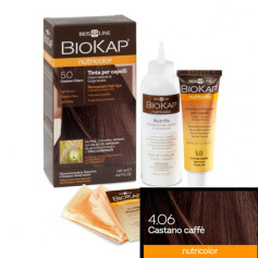 TINTE NUTRICOLOR 4.06 CASTAÑO CAFE 140Ml. BIOKAP