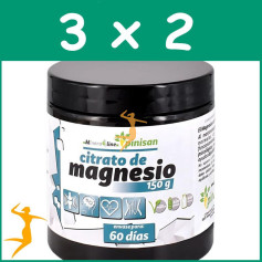 Pack 3x2 CITRATO DE MAGNESIO EN POLVO 150G PINISAN