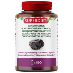 CARBÓN VEGETAL ACTIVADO 150 CÁPSULAS SUPERDIET