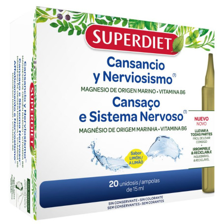 MAGNESIO MARINO + VITAMINA B6 20 AMPOLLAS SUPERDIET
