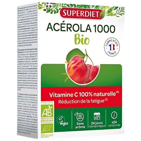 ACEROLA 1000 (VITAMINA C) BIO 24 COMPRIMIDOS SUPERDIET