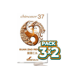 Pack 3x2 CHINASOR 37 SUAN ZAO REN WAN 30 COMPRIMIDOS SORIA NATURAL