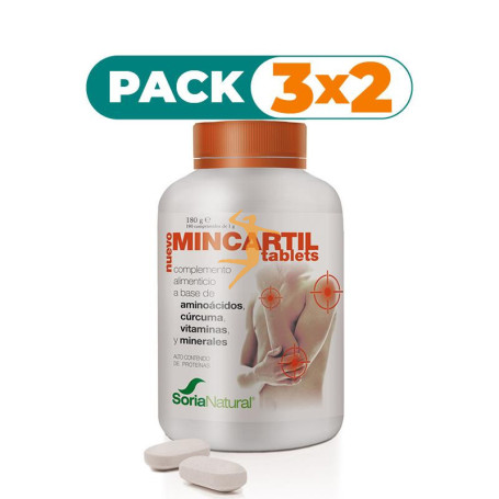 Pack 3x2 MINCARTIL REFORZADO 180 TABLETS SORIA NATURAL