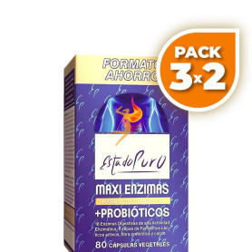 Pack 3x2 ESTADO PURO MAXI ENZIMAS CON PROBIOTICOS 80 CAP ESTADO PURO - TONGIL