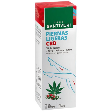 GEL PIERNAS LIGERAS CON CBD 100ML SANTIVERI