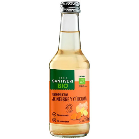KOMBUCHA DE JENGIBRE Y CÚRCUMA BIO 250ML SANTIVERI