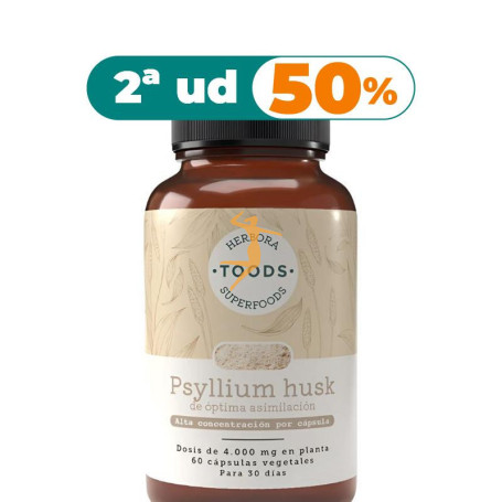 PSYLLIUM HUSK 60 CÁPSULAS VEGETALES HERBORA OFERTA 2 UD