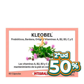 KLEOBEL CON PROBIÓTICOS 60 CÁPSULAS INTEGRALIA OFERTA 2 UD