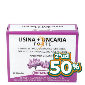 LISINA + UNCARIA FORTE 60 CÁPSULAS INTEGRALIA OFERTA 2 UD