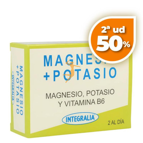 MAGNESIO + POTASIO 120 CÁPSULAS INTEGRALIA OFERTA 2 UD