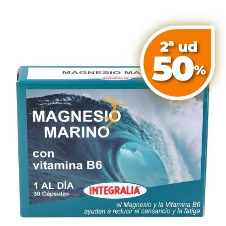 MAGNESIO MARINO CON VITAMINA B6 30 CÁPSULAS INTEGRALIA OFERTA 2 UD