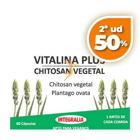 VITALINA PLUS CHITOSAN VEGETAL 60 CÁPSULAS INTEGRALIA OFERTA 2 UD