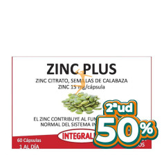 ZINC PLUS 60 CÁPSULAS INTEGRALIA OFERTA 2 UD