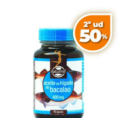 ACEITE DE HÍGADO DE BACALAO 400Mg. 45 PERLAS NATURMIL OFERTA 2 UD