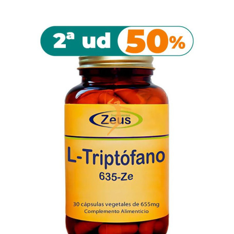 L-TRIPTOFANO 635-ZE 30 CÁPSULAS VEGETALES ZEUS OFERTA 2 UD