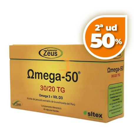 OMEGA-50 30/20 TG 60 CÁPSULAS ZEUS OFERTA 2 UD