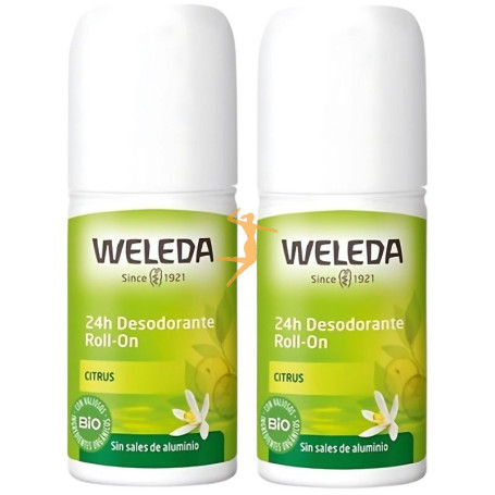 DUPLO DESODORANTE CITRUS ROLL-ON 50% WELEDA