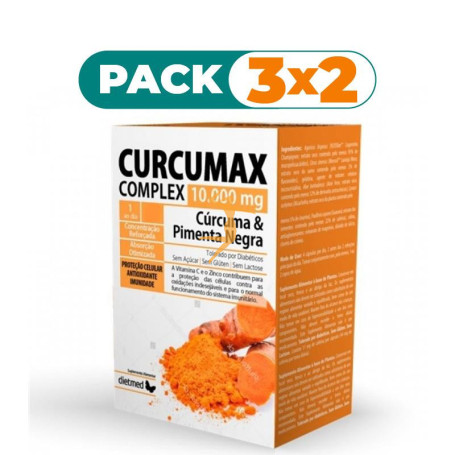 Pack 3x2 CURCUMAX COMPLEX 10.000Mg. 60 CÁPSULAS DIETMED