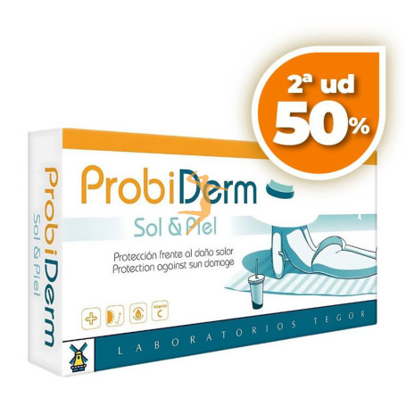PROBIDERM SOL Y PIEL 40 CÁPSULAS TEGOR OFERTA 2 UD