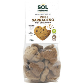 CORAZONES T. SARRACENO CHOCO Y SIROPE MAÍZ BIO 250G SOL NATURAL