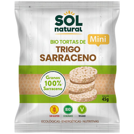 MINI TORTITAS DE TRIGO SARRACENO BIO 45G SOL NATURAL