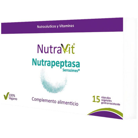 NUTRAPEPTASA SERRAZIME 15 CÁPSULAS NUTRAVIT