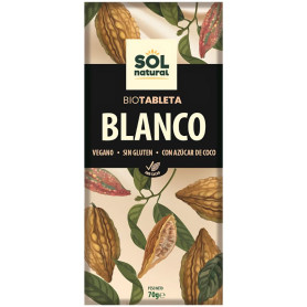 TABLETA CHOCOLATE BLANCO BIO 70G SOL NATURAL
