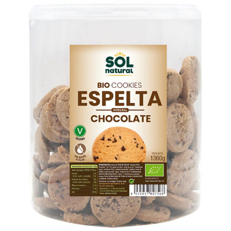 COOKIES&nbsp;DE ESPELTA&nbsp;CON&nbsp;CHOCOLATE&nbsp;BIO 1360G SOL NATURAL