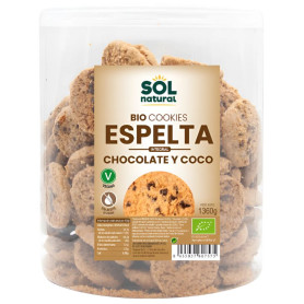 COOKIES&nbsp;DE ESPELTA&nbsp;CON&nbsp;COCO Y CHOCOLATE BIO 1360G SOL NATURAL