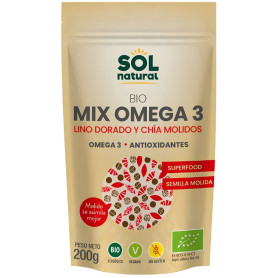 MIX OMEGA 3 SEMILLAS DE LINO Y CHÍA MOLIDAS BIO 200G SOL NATURAL