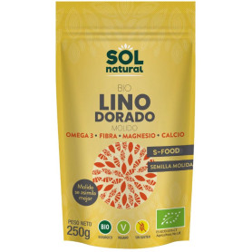 SEMILLAS DE LINO DORADO TRITURADAS BIO 250G SOL NATURAL