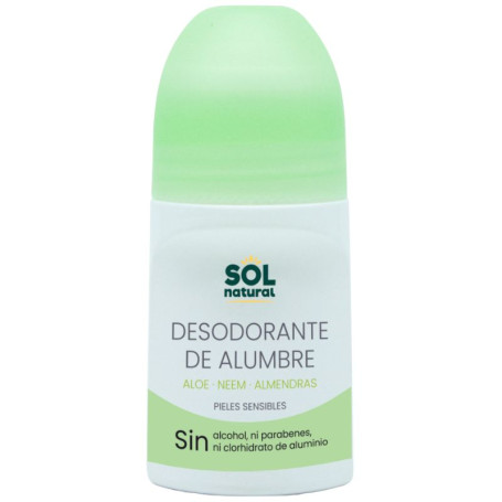 DESODORANTE LÍQUIDO DE ALUMBRE ALOE Y NEEM 75ML SOL NATURAL