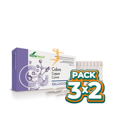 Pack 3x2 GLUCOSOR COBRE 28 VIALES SORIA NATURAL