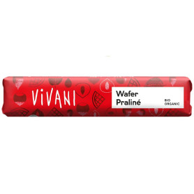 BARRITA DE CHOCO CON LECHE PRALINÉ Y BARQUILLO BIO 40G VIVANI
