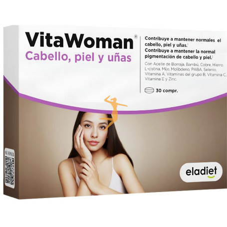 VITAWOMAN CABELLO, PIEL, UÑAS 30 COMPRIMIDOS ELADIET