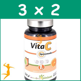 Pack 3x2 VITA C LIPOSOMADA 60 CAPSULAS PINISAN
