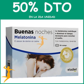 BUENAS NOCHES MELATONINA 30 COMPRIMIDOS ELADIET OFERTA 2 UD