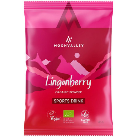 BEBIDA DEPORTIVA POLVO CON ARÁNDANOS ROJOS BIO 45G MOONVALLEY
