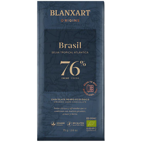 CHOCOLATE NEGRO 76% BRASIL ECO 75G BLANXART