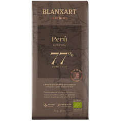 CHOCOLATE NEGRO 77% PERÚ ECO 75G BLANXART