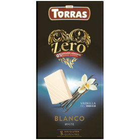 ZERO CHOCOLATE BLANCO VAINILLA DEL INDICO 100G TORRAS
