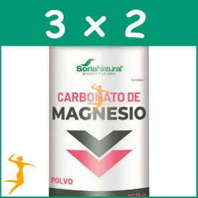 Pack 3x2 CARBONATO DE MAGNESIO 150Gr. SORIA NATURAL