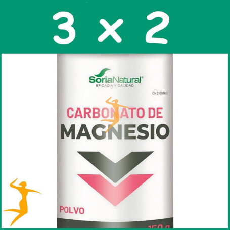 Pack 3x2 CARBONATO DE MAGNESIO 150Gr. SORIA NATURAL