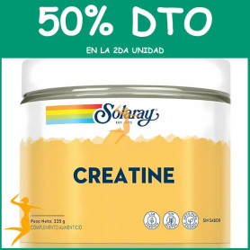 CREATINA EN POLVO SIN SABOR 225G SOLARAY OFERTA 2 UD