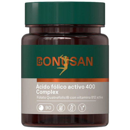 ÁCIDO FÓLICO ACTIVO 400Mcg. PLUS 90 TABLETAS BONUSAN