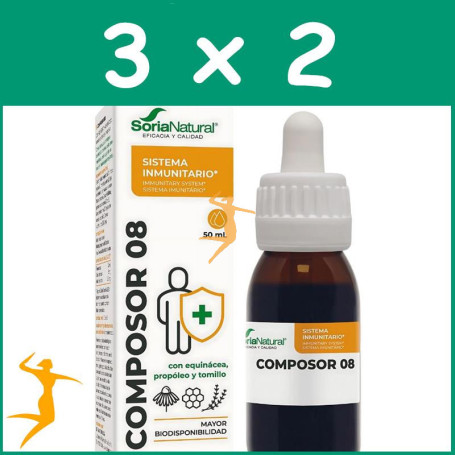 Pack 3x2 COMPOSOR 08 50ML SORIA NATURAL