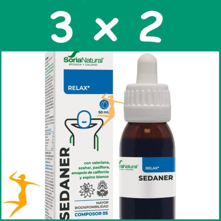 Pack 3x2 COMPOSOR 05 SEDANER 50ML SORIA NATURAL