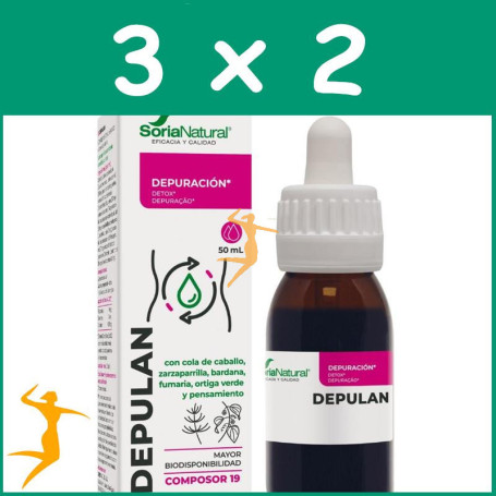 Pack 3x2 COMPOSOR 19 DEPULAN 50ML SORIA NATURAL